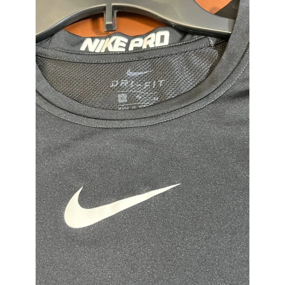 Nike Pro Dri-FIT Mens XL Black Long Sleeve Compression Training Shirt Base Layer